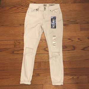White Jeans with rips NEW WITH TAGS
